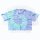 Continental - EP26 - Womens Cropped T-Shirt - tie dye blue green