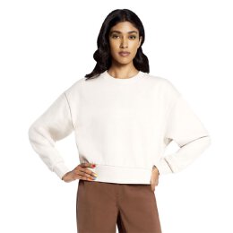 Continental - COR63 - Womens Heavy Crop Sweatshirt - bone
