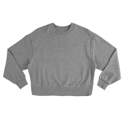 Continental - COR63 - Womens Heavy Crop Sweatshirt - melange grey