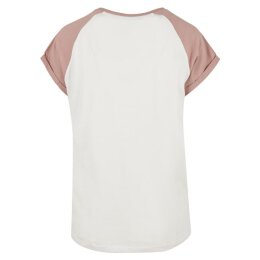 Urban Classics - TB1913 - Ladies Contrast Raglan Tee - whitesand / duskrose XS