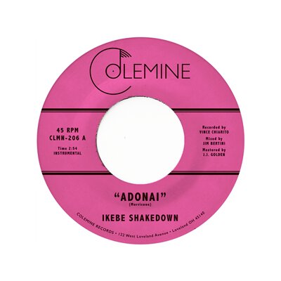 IKEBE SHAKEDOWN - ADONAI/ WAITING FOR THE STORM  (BLUE VINYL) - 7"
