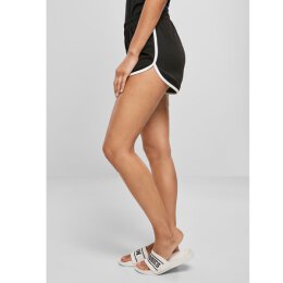 Urban Classics - TB4372 - Ladies Organic Interlock Retro Hotpants - black/white S