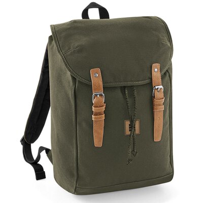 Tante Guerilla - Logo Vintage Backpack - military green
