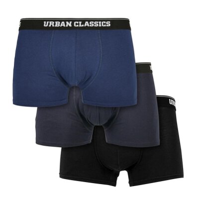 Urban Classics - TB3838 Organic Boxer Shorts 3-Pack - darkblue/navy/black 3XL
