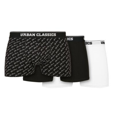 Urban Classics - TB3838 - Organic Boxer Shorts 3-Pack- script black/black/white