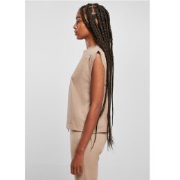 Urban Classics - TB5070 - Ladies Orgnaic Heavy Pleated Shoulder Top - softtaupe