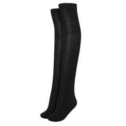Urban Classics - TB761 - Overknee Socks - 2-Pack - black/grey + black/black 36-39