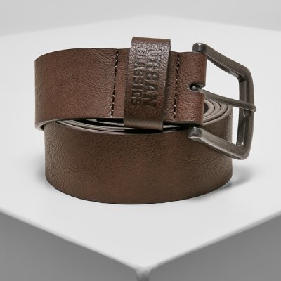 Urban Classics - TB1288 Leather Imitation / Premium Vegan Leather Belt -  Gürtel - brown S