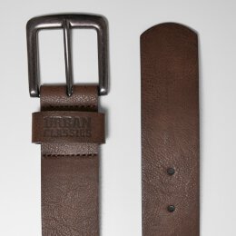 Urban Classics - TB1288 Leather Imitation / Premium Vegan Leather Belt -  Gürtel - brown S