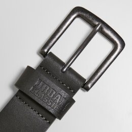 Urban Classics - TB1288 Leather Imitation / Premium Vegan Leather Belt -  Gürtel - dark grey XL