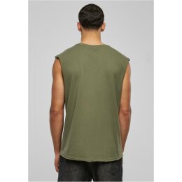 Urban Classics - TB1562 - Open Edge Sleeveless Tee - olive M
