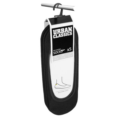 Urban Classics - TB1644 Invisible Socks 5-Pack - black 39-42