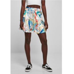 Urban Classics - TB5008 - Ladies AOP Satin Mini Skirt - softyellowvacation
