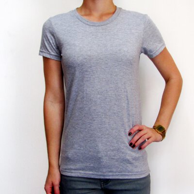 American Apparel - 2102 - Girl Shirt - heather grey L
