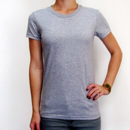 American Apparel - 2102 - Girl Shirt - heather grey XL
