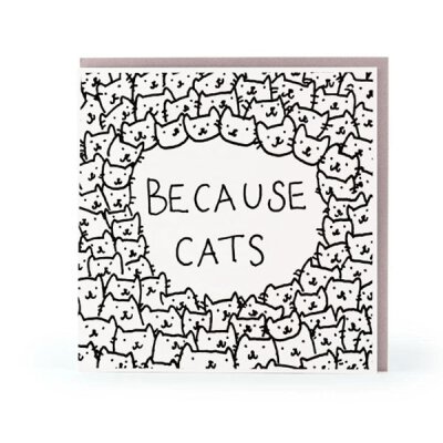 Grußkarte - Toasted - Because Cats - Karte mit Umschlag