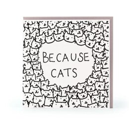 Grußkarte - Toasted - Because Cats - Karte mit...