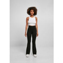 Urban Classics - TB4376 Ladies Organic Interlock Bootcut Leggings - black XL