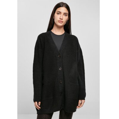 Urban Classics - TB4740 - Ladies Chunky Fluffy Knit Cardigan - black M