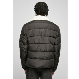 Urban Classics - TB5536 Sherpa Collar Padded Shirt Jacket - black XXL