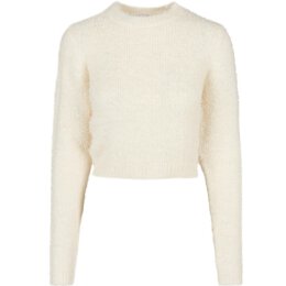 Urban Classics - TB4742 - Ladies Cropped Feather Sweater - whitesand