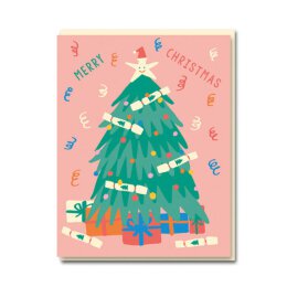 Postkarte mit Umschlag - 1973 - Happy Christmas Tree