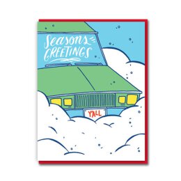 Postkarte mit Umschlag - 1973 - Snow Car