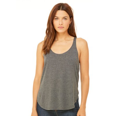 Bella + Canvas - 8802 Womens Flowy Side Slit Tank - dark heather grey XL