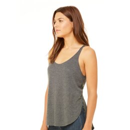 Bella + Canvas - 8802 Womens Flowy Side Slit Tank - dark heather grey XL