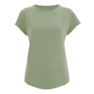 Continental/ Earthpositive - EP16 - Organic Womens Rolled Up Sleeve - Pistachio Green