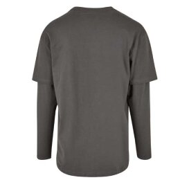 Urban Classics - TB2887 Oversized Shaped Double Layer LS Tee - dark shadow / dark shadow S