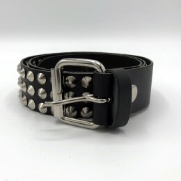 Nietengürtel - Gürtel mit silbernen Spitznieten...