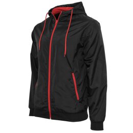 Build Your Brand - Windrunner (BY016) - black/red XL