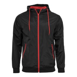 Build Your Brand - Windrunner (BY016) - black/red XXL