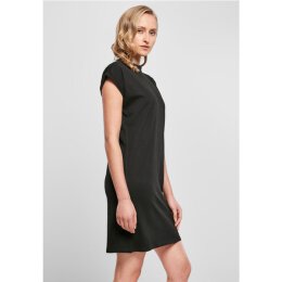 Build Your Brand - Ladies Turtle Extended Shoulder Dress (BY101) - black L