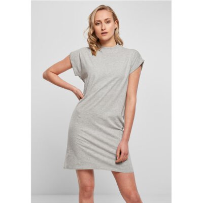 Build Your Brand - Ladies Turtle Extended Shoulder Dress (BY101) - heather grey 3XL
