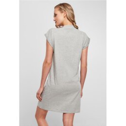 Build Your Brand - Ladies Turtle Extended Shoulder Dress (BY101) - heather grey 3XL