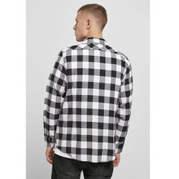 Build Your Brand - Checked Flanell Shirt (BY031) - black/white XXL