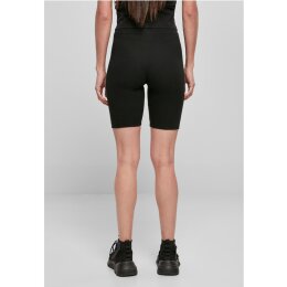 Build Your Brand - Ladies High Waist Cycle Shorts (BY184) - black S