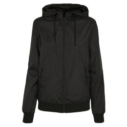 Build Your Brand - Ladies Windrunner  (BY130) - black/black