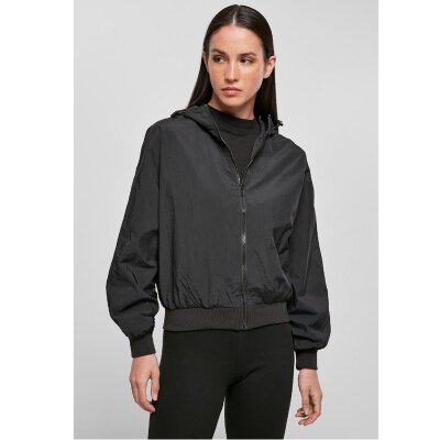 Build Your Brand - Ladies Crinkle Batwing Jacket (BY182)  - black XXL