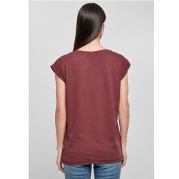 Build Your Brand - Ladies Organic Extended Shoulder Tee (BY138) - cherry M
