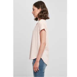 Build Your Brand - Ladies Long Slub Tee  (BY036) - pink M