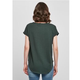 Build Your Brand - Ladies Long Slub Tee  (BY036) - bottle green S