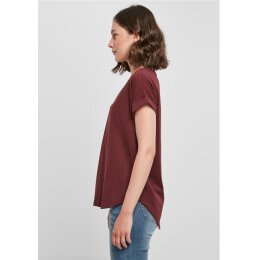 Build Your Brand - Ladies Long Slub Tee  (BY036) - cherry M