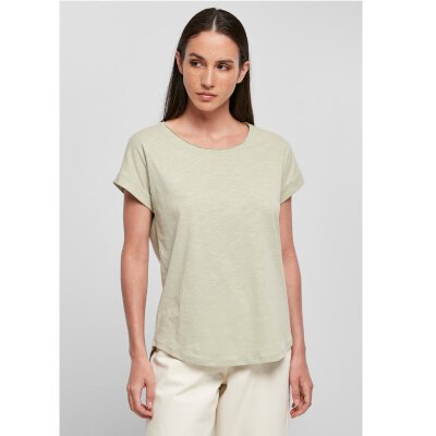 Build Your Brand - Ladies Long Slub Tee  (BY036) - soft salvia M