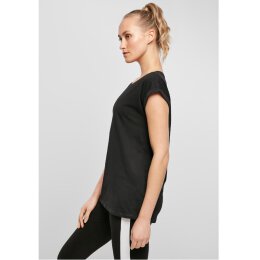 Build Your Brand - Ladies Organic Extended Shoulder Tee (BY138) - black L
