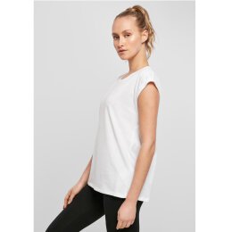 Build Your Brand - Ladies Organic Extended Shoulder Tee (BY138) - white M