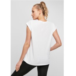 Build Your Brand - Ladies Organic Extended Shoulder Tee (BY138) - white M