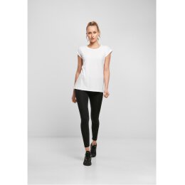 Build Your Brand - Ladies Organic Extended Shoulder Tee (BY138) - white M